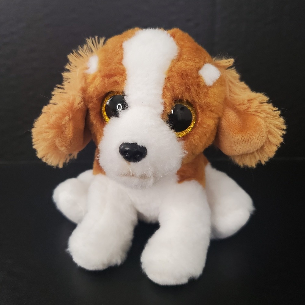 TY VelvetTy Barker Cocker Spaniel Dog Plush 6" Stuffed Animal Sparkle Eyes